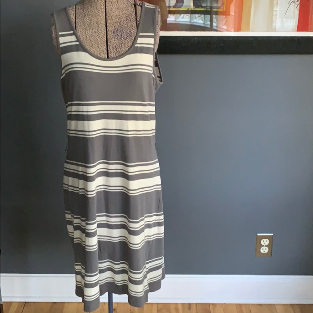 Toad & Co striped keyhole tank dress, medium